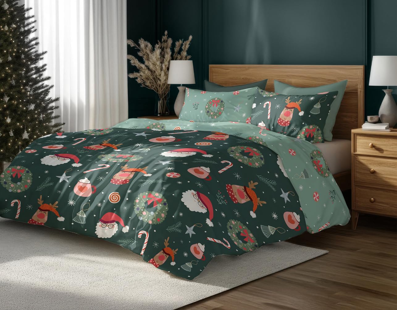 TEXPOT Bettwäsche parure de lit 140x200 cm microfibre hiver