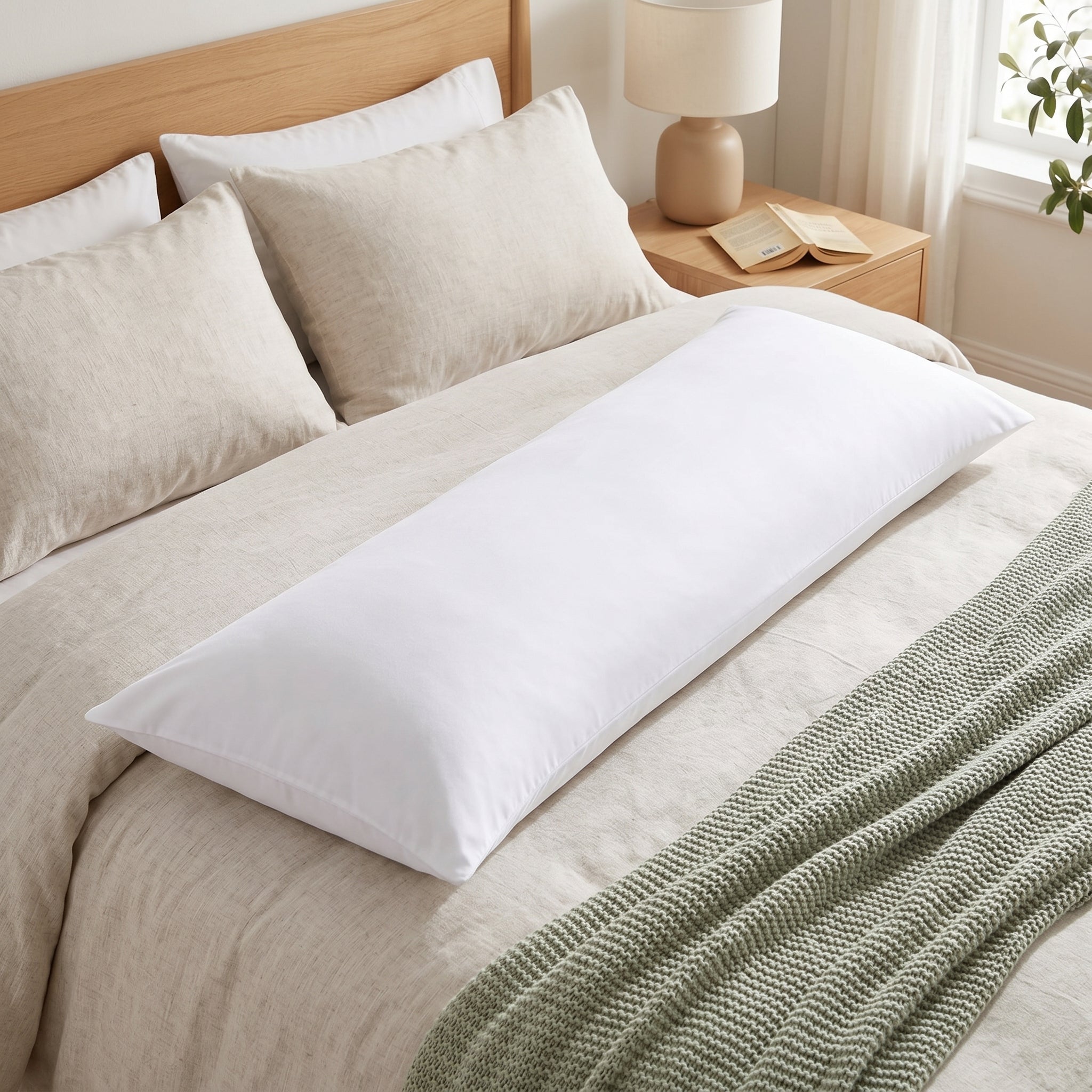 Utopia Bedding Pillows traversin blanc 20x54 soutien corps