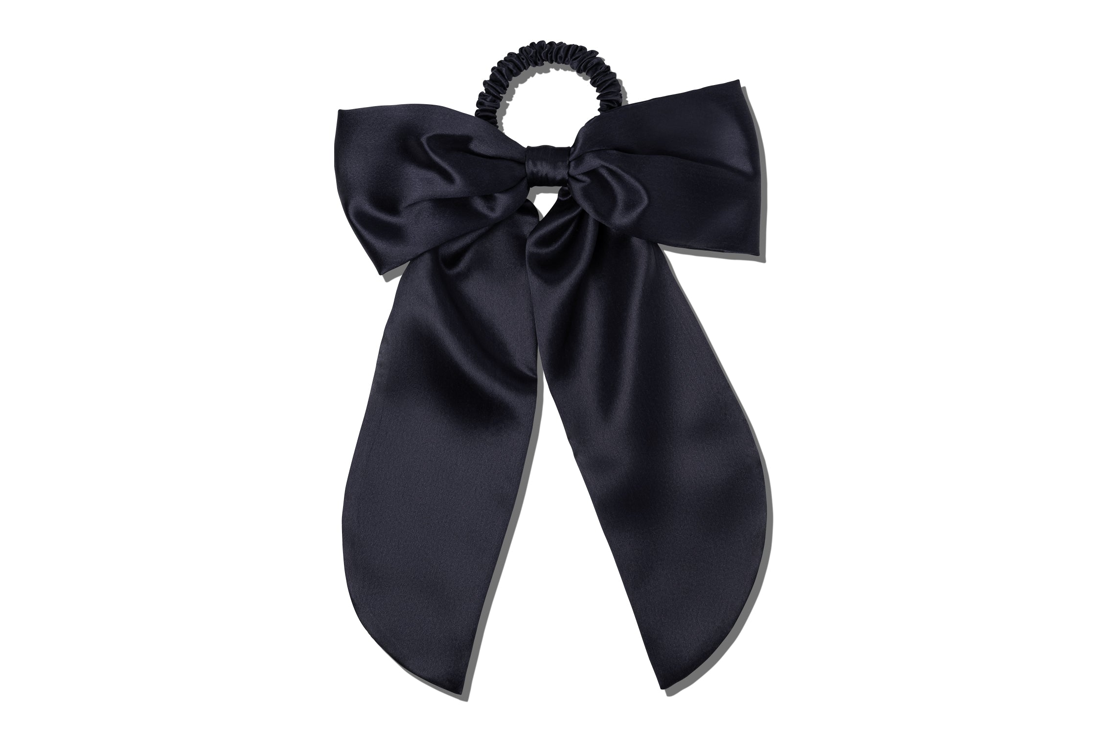 Slip Hair Bow noeud cheveux noir soie
