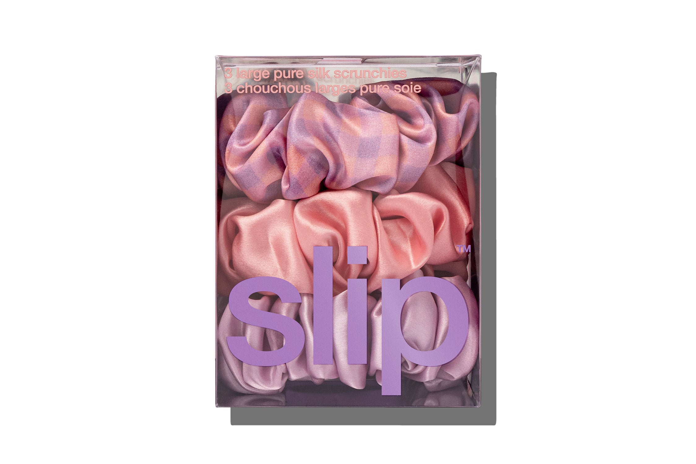Slip Large Scrunchies chouchou soie belleflower lot 3