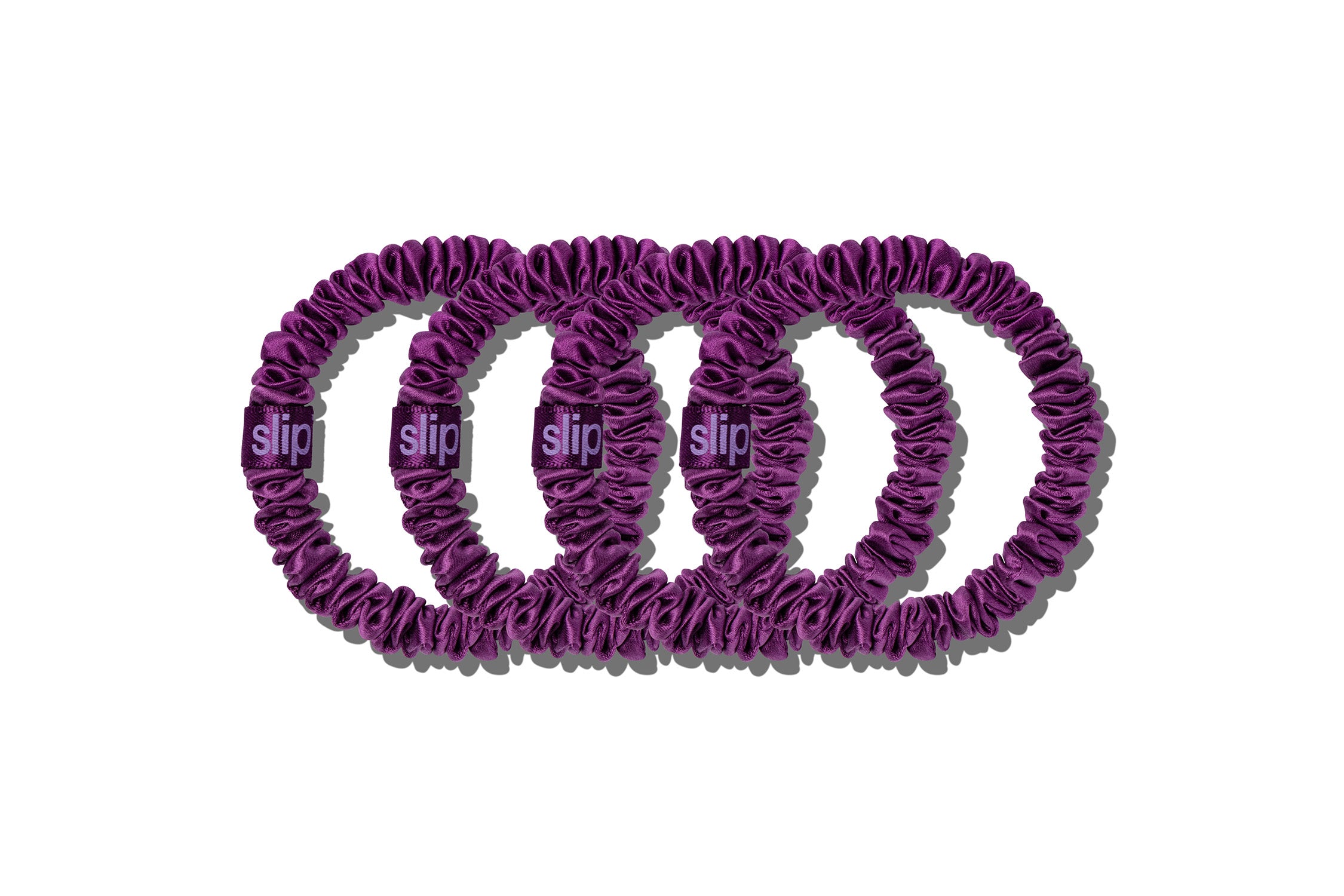 Slip Skinny Scrunchies Back to School chouchou violet foncé x4