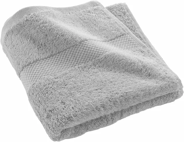 Promo Linge Serviette Toilette 50x90 cm Coton Gris