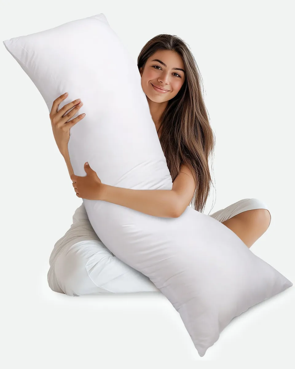 Utopia Bedding Pillows traversin blanc 20x54 soutien corps