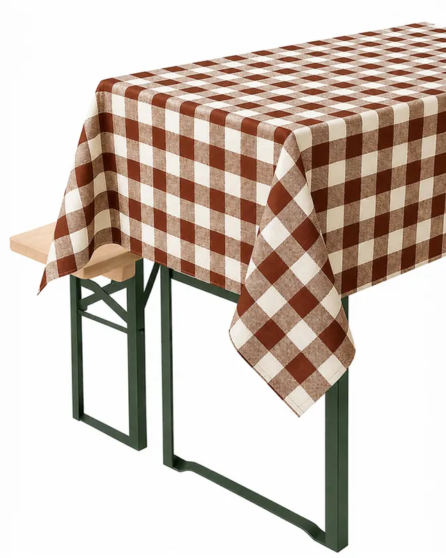TEXPOT Serviettes 60x60 cm marron lot 6 coton