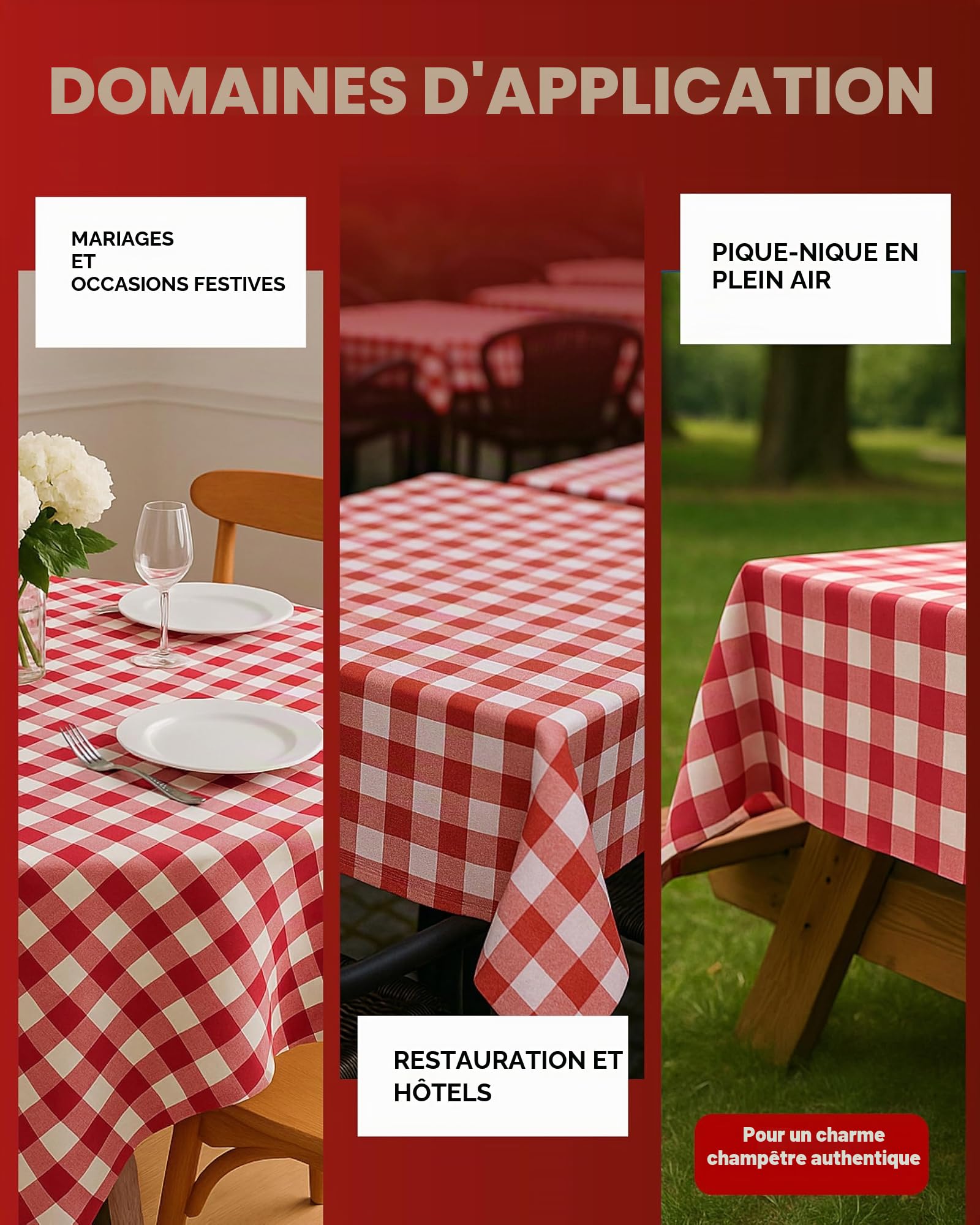 Texpot Servietten lot 6 serviettes table coton 30 x 30 cm