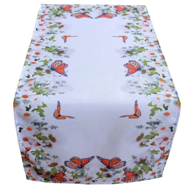 TEXPOT Tischläufer chemin de table 40x90 fleurs blanc