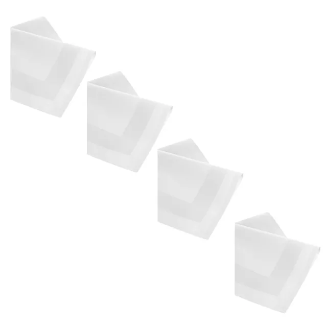 Texpot Servietten 50x50 serviette coton blanc bord satin
