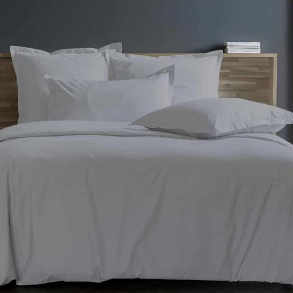 Lingorama Linge de Lit Housse Couette Percale 240x220 Blanc