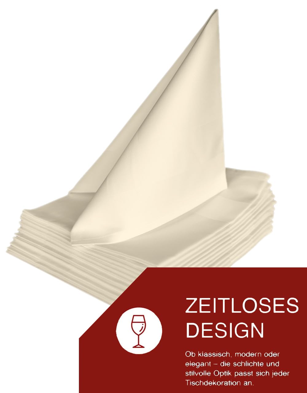 Texpot Tischdecken Nappe 80x80 cm Champagne Coton