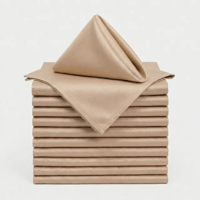 Utopia Bedding Table Linen Serviette tissu 17" beige lot 12