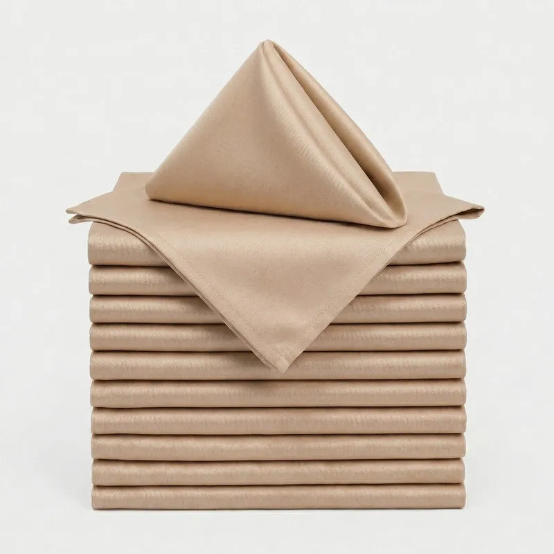 Utopia Bedding Table Linen Serviette tissu 17" beige lot 12