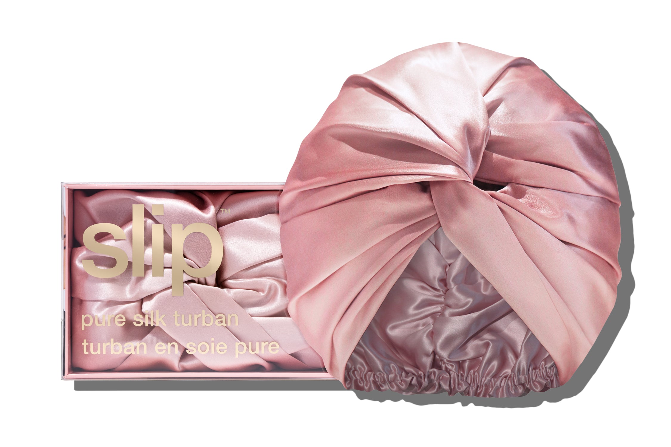 Slip Turban Pink turban soie rose taille unique