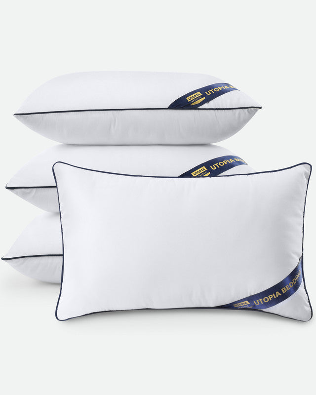Utopia Bedding Piping Pillow Inserts coussin blanc 45x45 lot 4