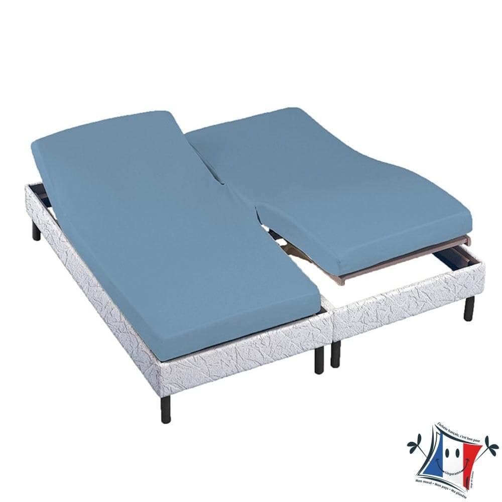 Lingorama Linge de lit Drap housse 2x80x200 percale blanc