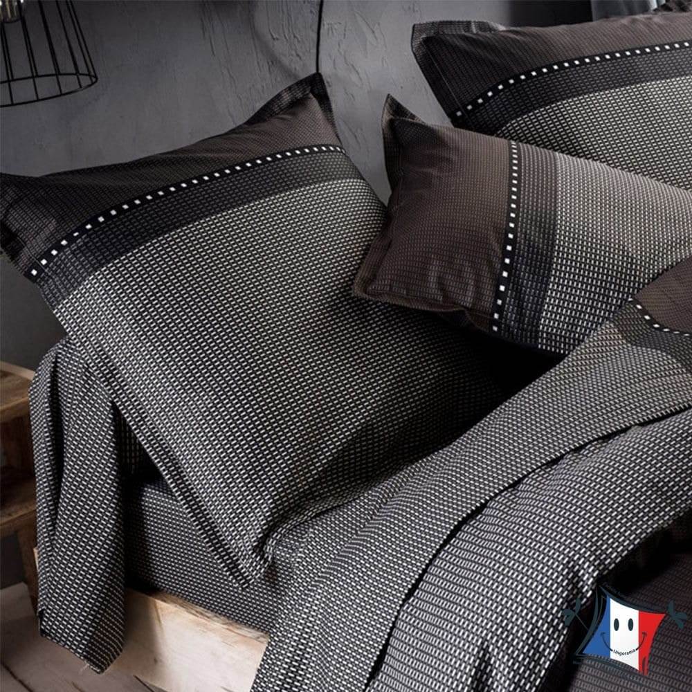 Tradilinge Enzo housse de couette satin 240x220 noir