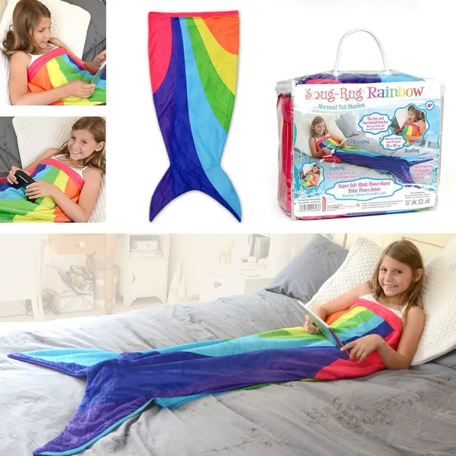 Snug Kids Snug-Rug Plaid Sirène Enfant Arc-en-ciel