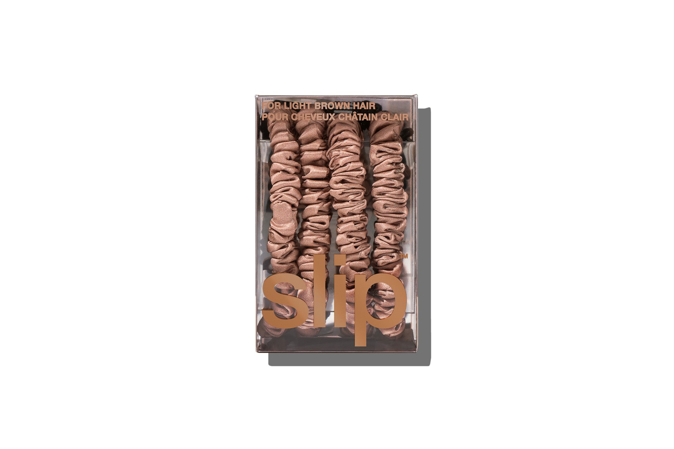 Slip Skinny Scrunchies Light Brown chouchou soie lot 4