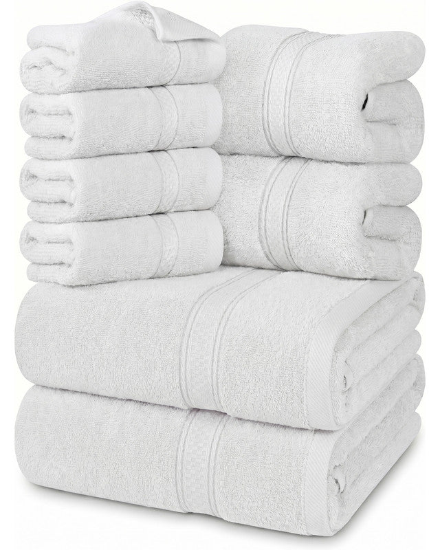 Utopia Bedding Towels Set Serviettes Coton Gris Lot 8