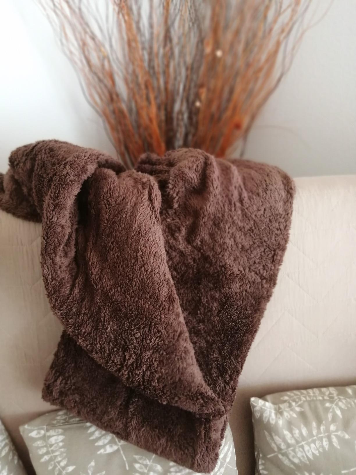 Snug Snug-Rug Sherpa Throw Blanket plaid marron chocolat 127x178