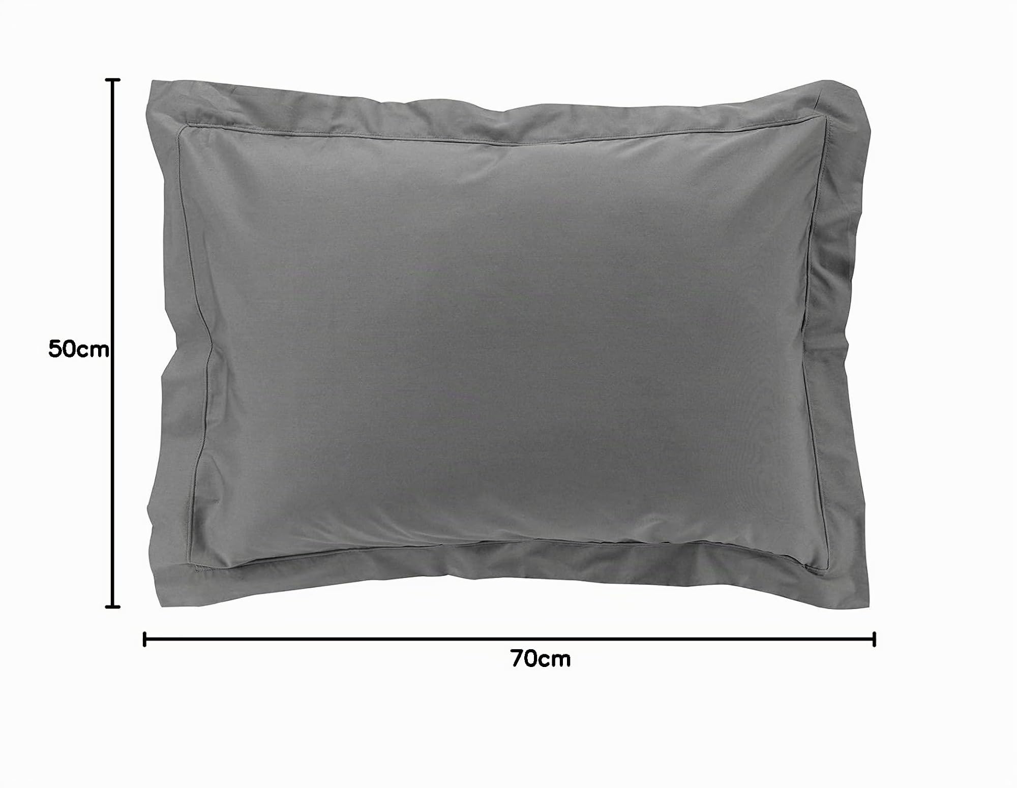 Promo Linge Taies d'oreiller Percale Anthracite 50x70 Lot 2