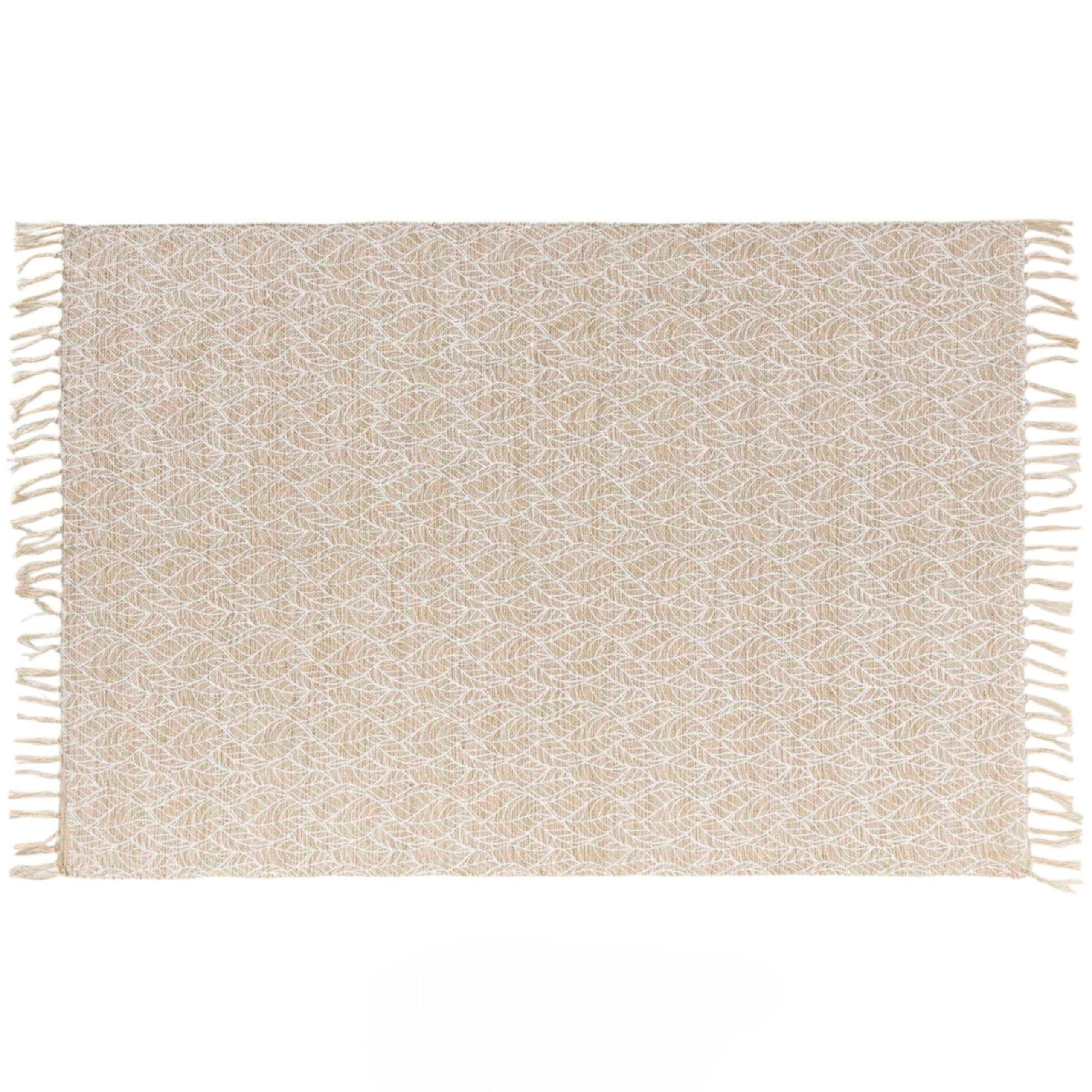 Promo Linge Kalinda tapis 120x170 cm coton jute blanc