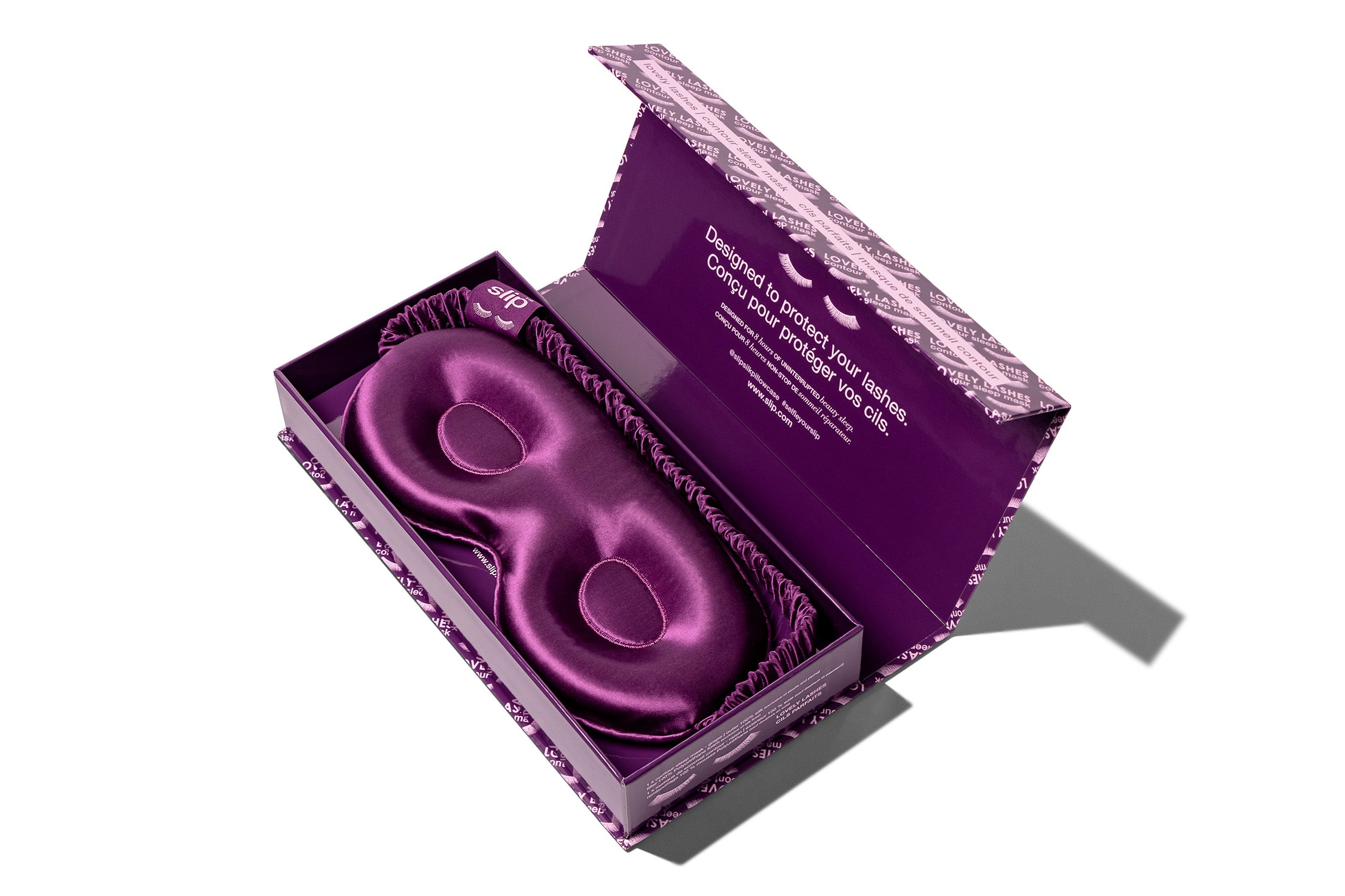 Slip Contour Sleep Mask masque nuit raisin soie cils