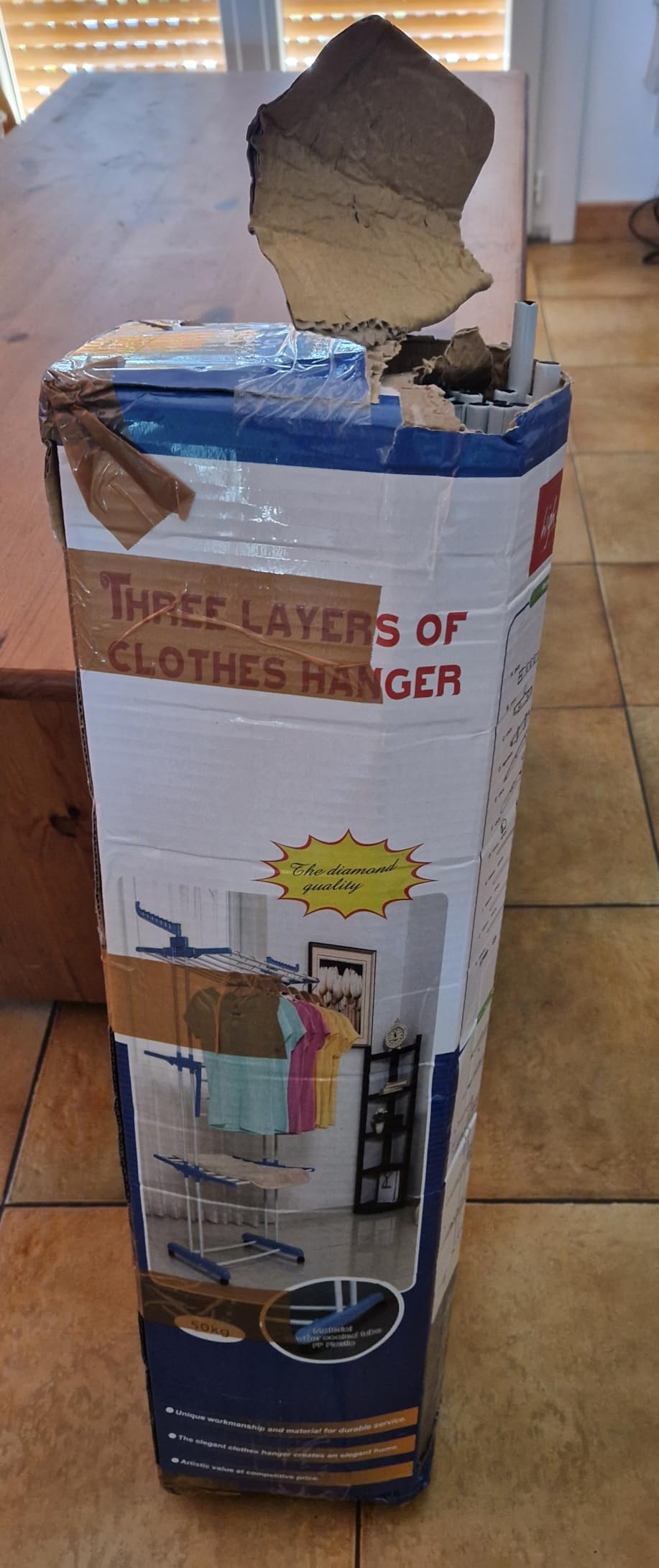 PROMO LINGE Paniers à linge étendoir 3 niveaux gris 170x64x126cm