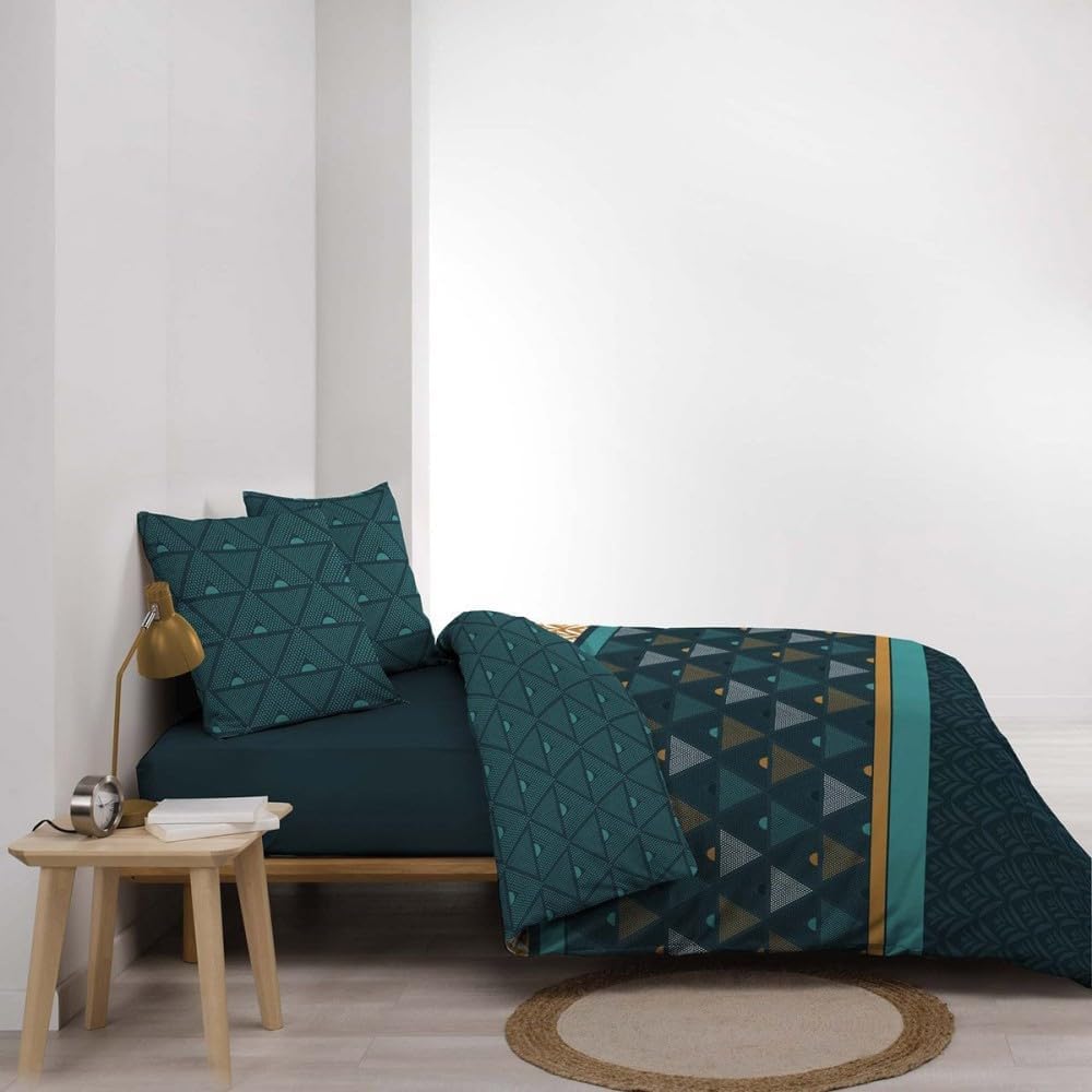 Promo Linge Triade parure de lit 220x240 cm microfibre imprimée