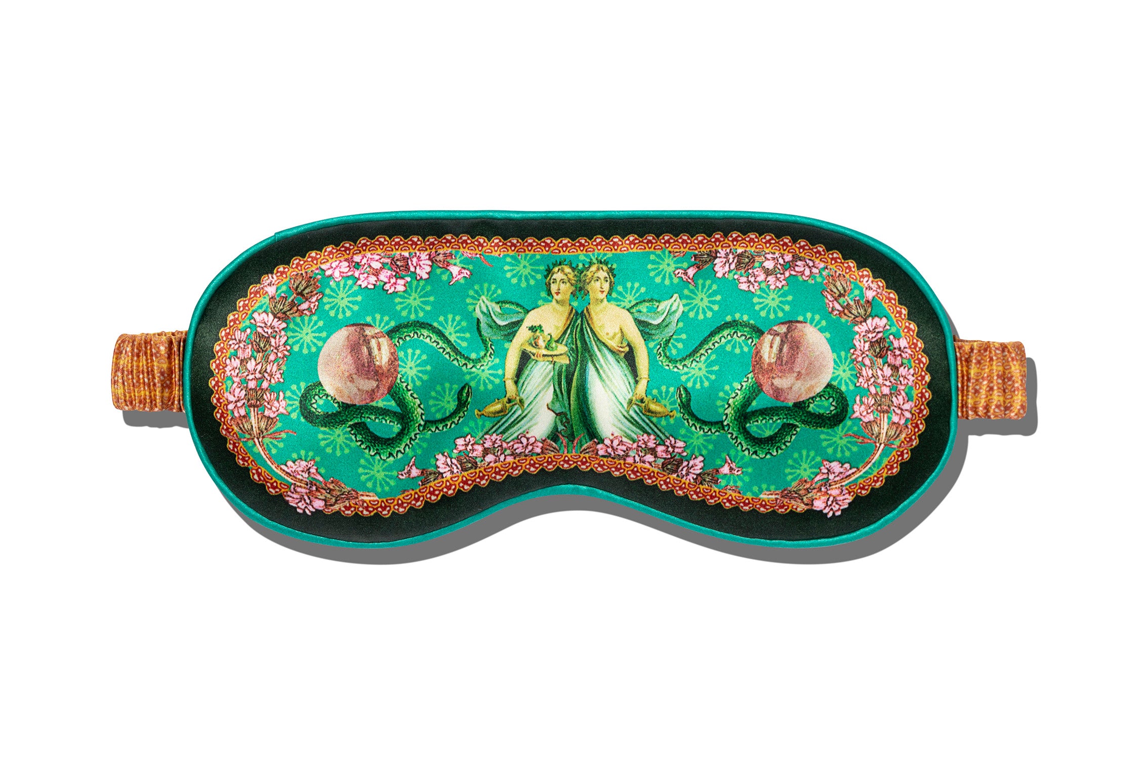 Slip Sleep Mask masque de nuit soie Gemini vert zodiaque