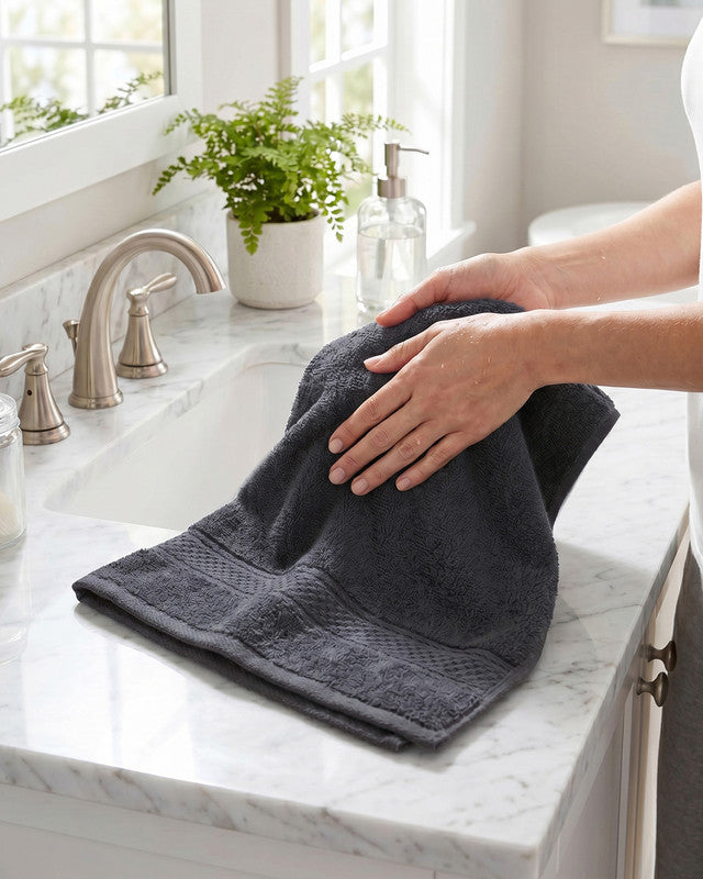 Utopia Bedding Towels serviette main coton gris lot 6