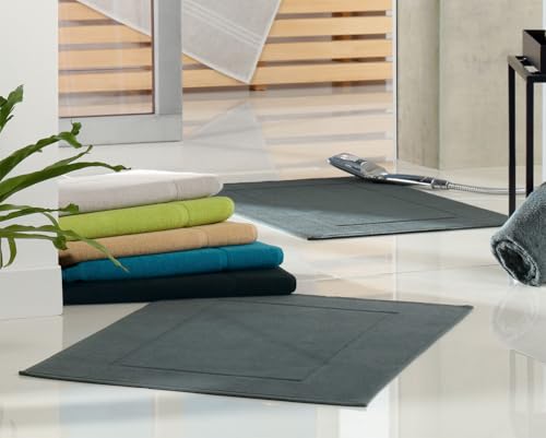 TEXPOT Badezimmer tapis de bain 50x70 cm coton gris clair