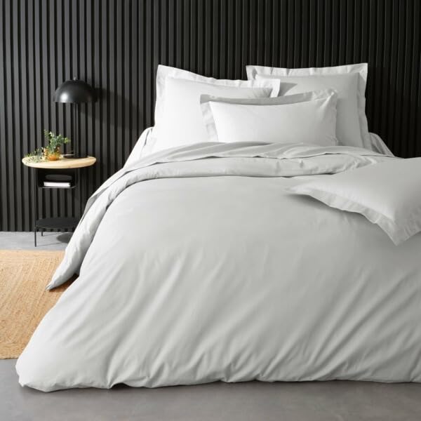 Promo Linge Housse de couette percale coton acier 220x240 cm