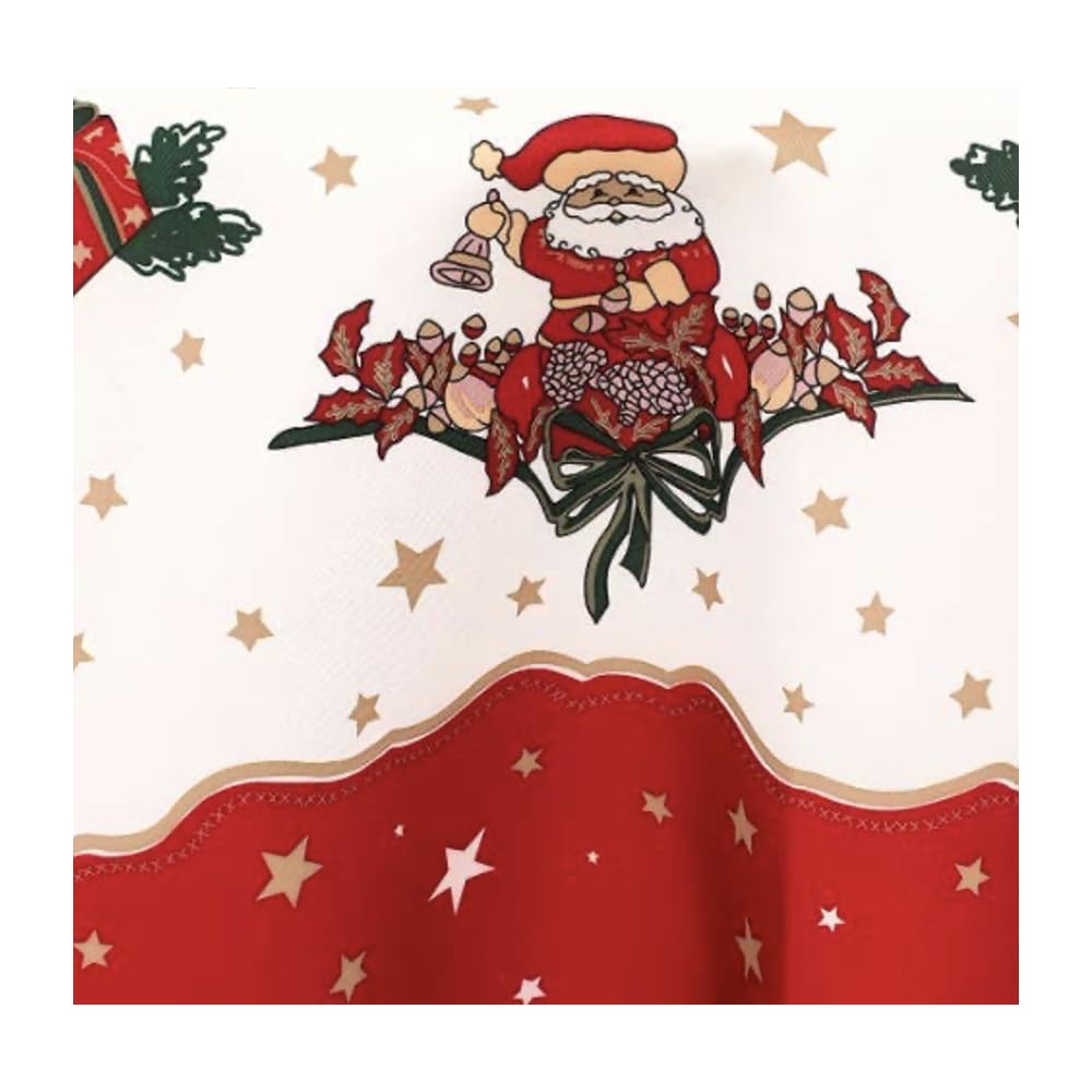 Promo Linge Nappes de Fêtes Nappe Noël Ronde 160 cm