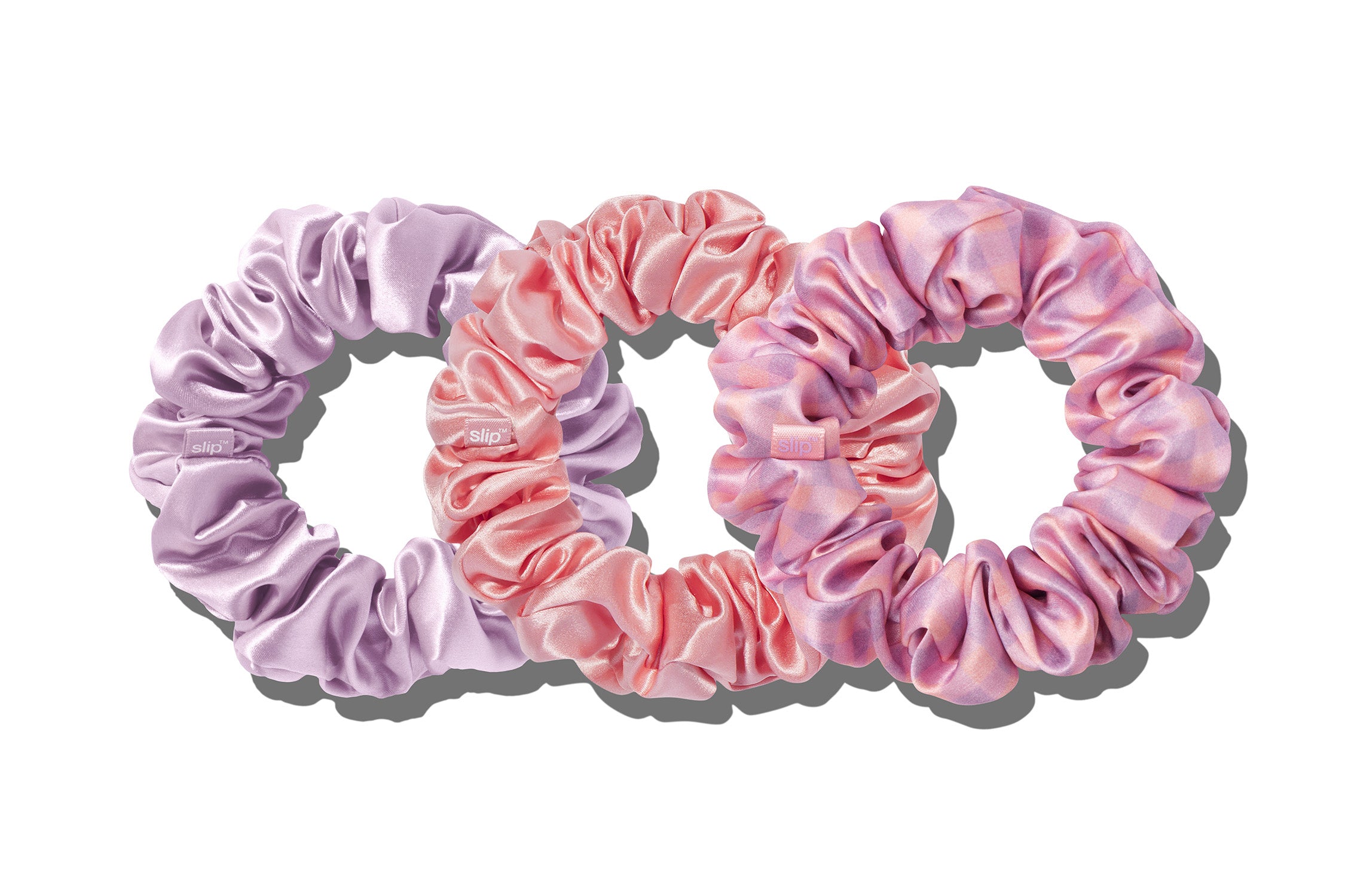 Slip Large Scrunchies chouchou soie belleflower lot 3