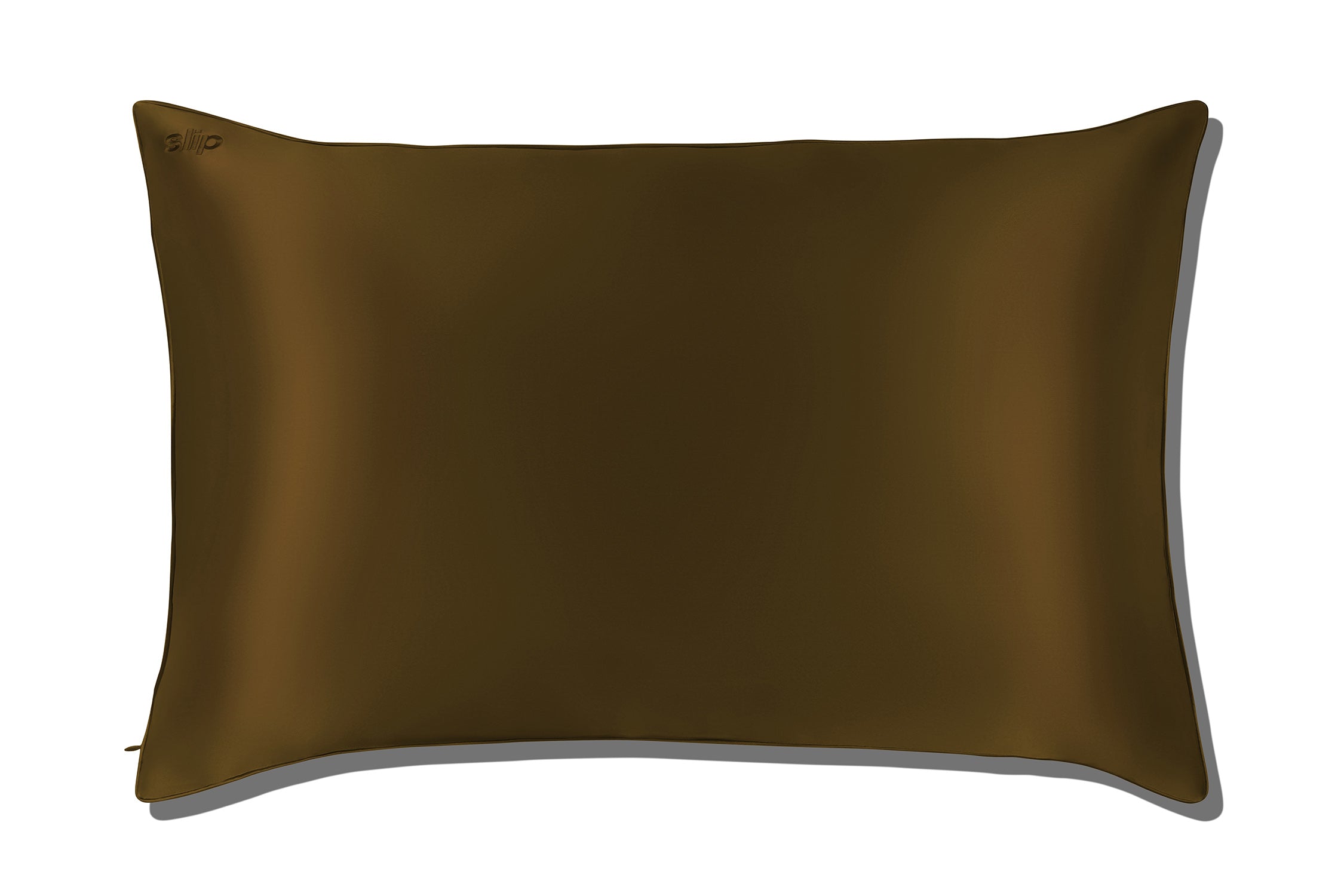 Slip Queen Zippered Dark Brown taie oreiller soie 51x76