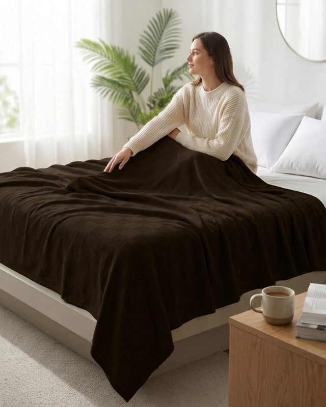 Utopia Bedding Blankets Couverture Coton Blanc Queen Lot 1