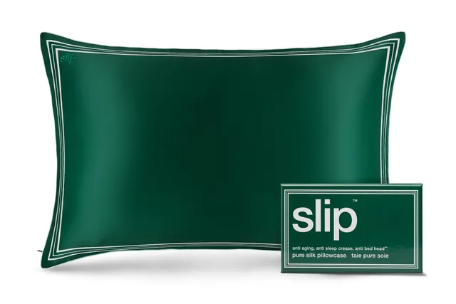 Slip Queen Zippered Pillowcase taie d'oreiller green soie 51x76
