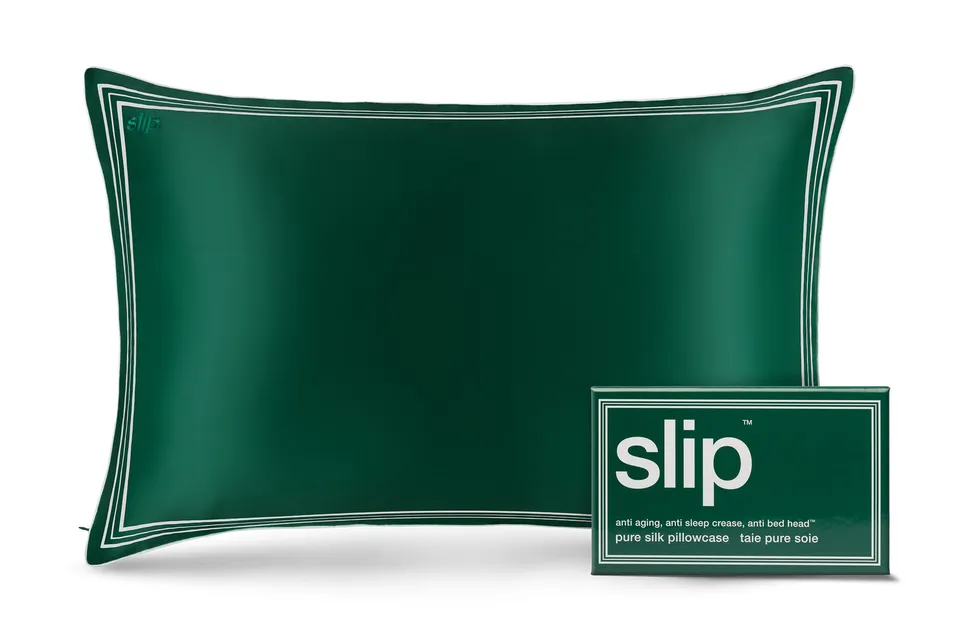 Slip Queen Zippered Pillowcase taie d'oreiller green soie 51x76