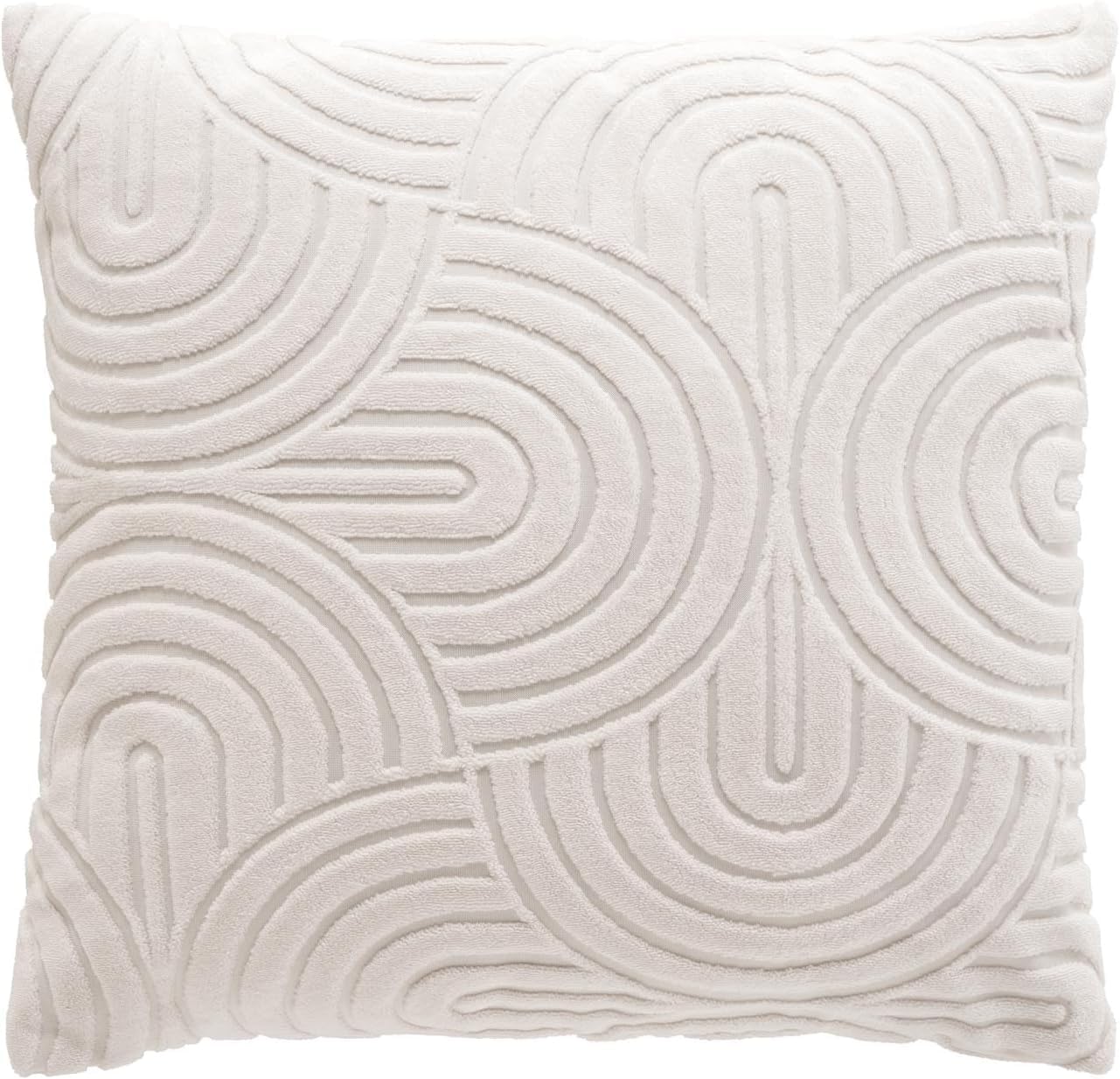 Promo Linge Ikat housse coussin 40x40 franges métallisées