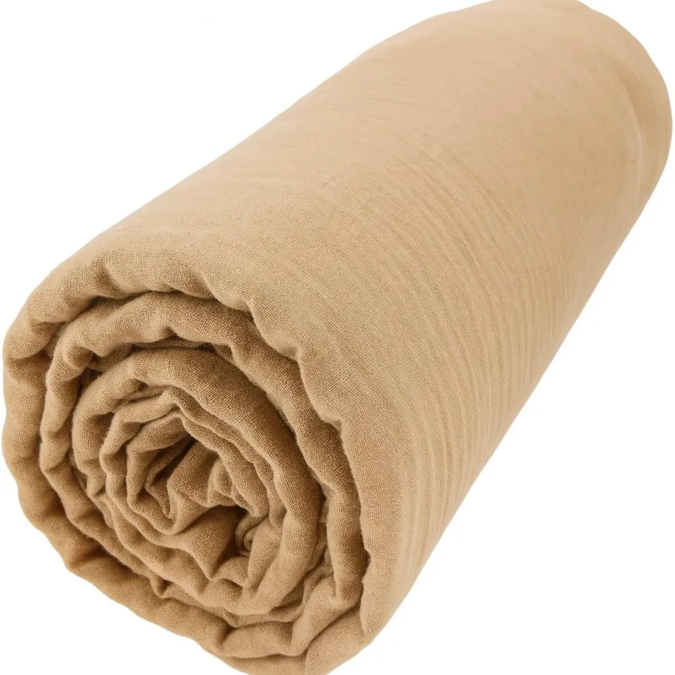 PROMO LINGE Draps Housse drap-housse beige 140x190 gaze coton