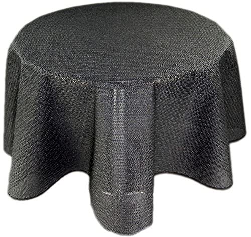 TEXPOT Gartentischdecken Nappe ronde 140 cm noire PVC
