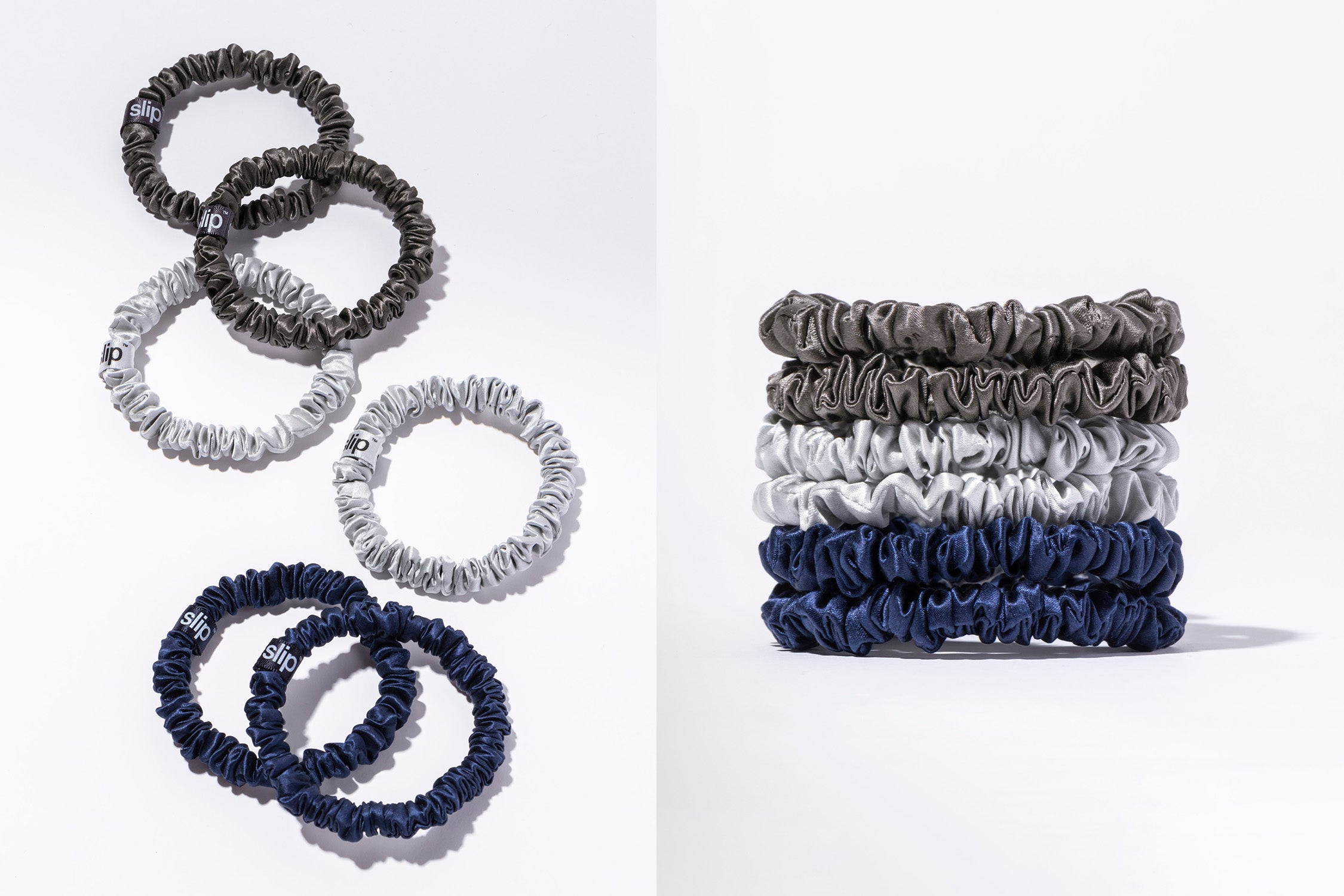 Slip Skinny Scrunchies chouchou soie midnight lot 6