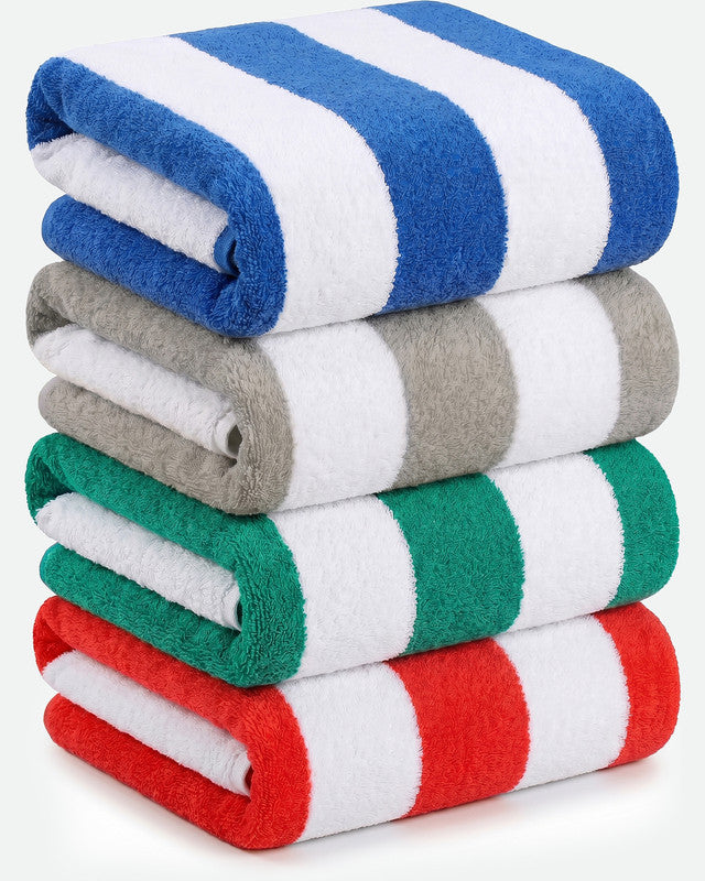 Utopia Bedding Towels Cabana serviette plage coton lot 4