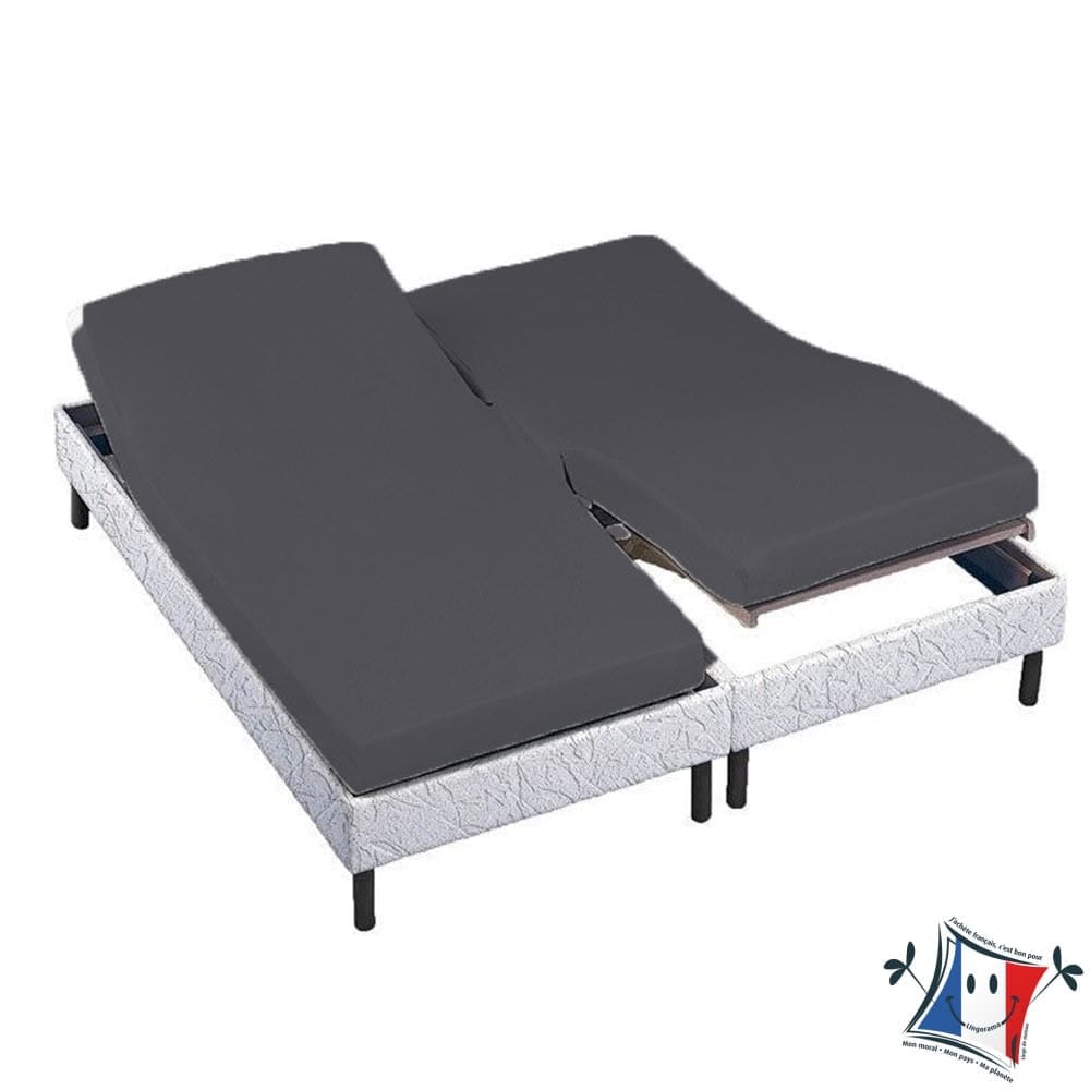 Lingorama drap housse percale coton 2x70x190 uni 80 fils