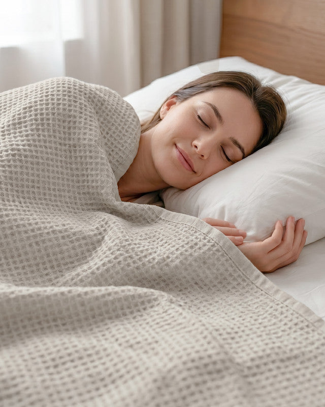 Utopia Bedding Blankets couverture gaufrée Queen kaki