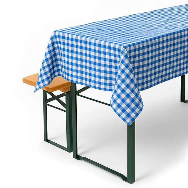 TEXPOT Tischdecken nappe à carreaux 110x260 bleu blanc coton