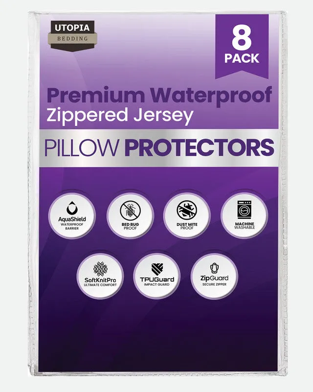 Utopia Bedding Pillows Encasement protège-oreiller blanc lot 8