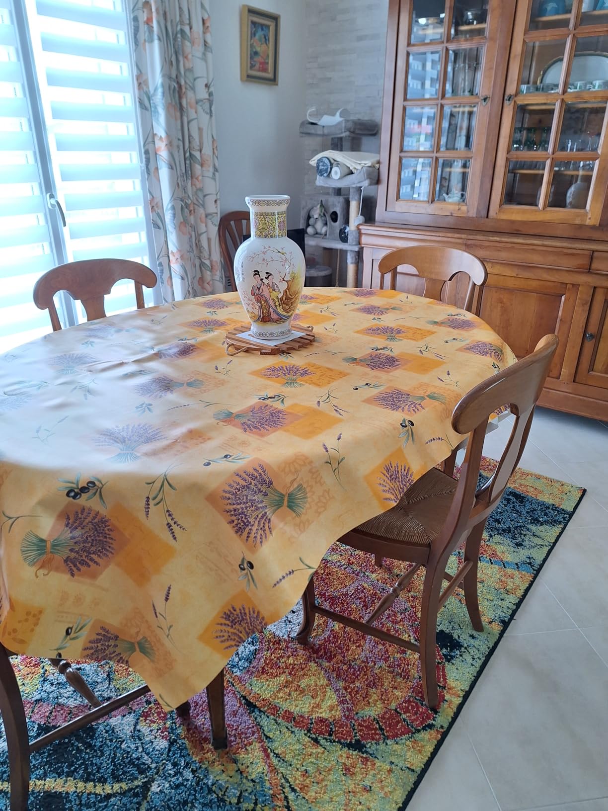 Promo Linge Bulgomme protège table vert 140x350 cm