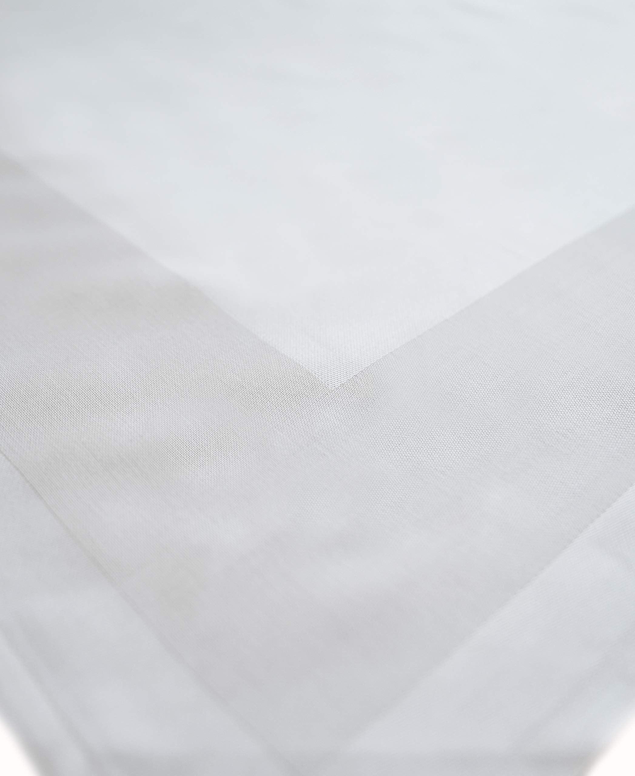 Texpot Tischdecken Nappe Coton Blanc 80x80 Bord Satin