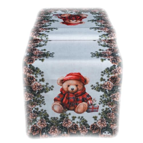 TEXPOT Tischdecken nappe Noël 85x85 cm motif ourson